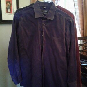 men's Geoffrey Beene purple long sleeve dress shirt